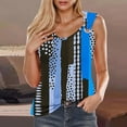 thumbnail image 1 of Xixinqiwan No Boundaries Women Tops ,Women's Summer Loose Tank V-Neck Sleeveless Shirts Floral Print Pattern Tunic Blouse Camisole Top, 1 of 5