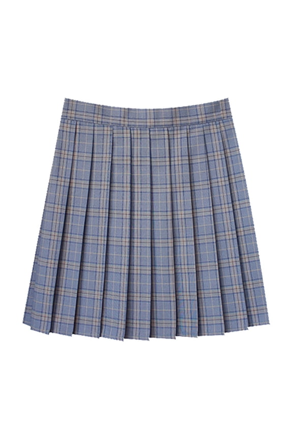 Skirts for Women 2025 Clearance,Women's Mini Skirt Plaid American Vintage Pleated Skirt Uniform Role Play Costume Halter Dresses with Flowy Design