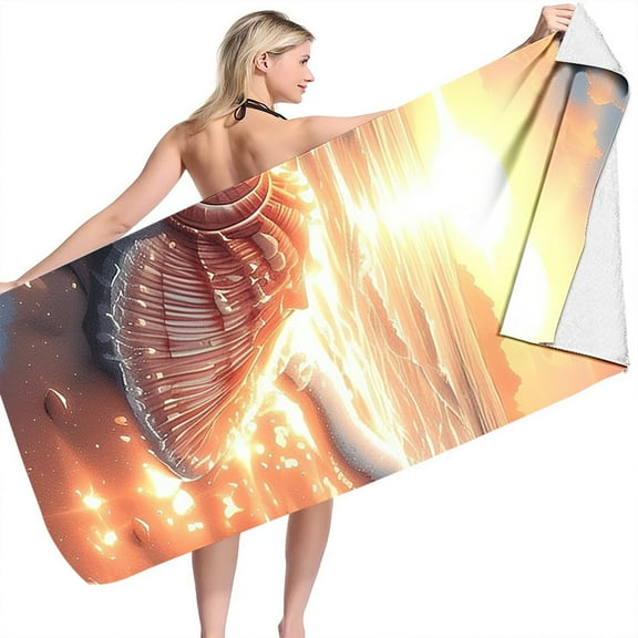 Xixinqiwan Summer Oversized Beach Towels,Ultra Soft Plush Sand Free Throw Blanket,Colorful Underwater Blankets Travel Swimming Decor Gifts