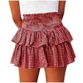 thumbnail image 1 of Xixinqiwan Summer Skirts for Women Clearance under $10,Mini Skirts for Women Range Square Cake Slim Figure Elastic Short Skirt Halter Skirts Casual Stretchy Daily Wear, 1 of 5