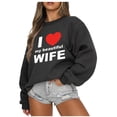 thumbnail image 1 of Xixinqiwan Valentine's Day Gift for Women Shirts,Women Valentines Day Lovers Sweaters Casual Round Neck Hoodless Sweatshirts Pullover Tops, 1 of 4