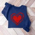 thumbnail image 1 of Xixinqiwan Valentine's Day Gift for Women Shirts,Women Valentines Sweater Love Heart Graphic Knit Sweatshirts Valentine Day Oversized Crewneck Tops, 1 of 3