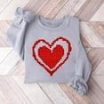 thumbnail image 1 of Xixinqiwan Valentine's Day Gift for Women Shirts,Women Valentines Sweater Love Heart Graphic Knit Sweatshirts Valentine Day Oversized Crewneck Tops, 1 of 3