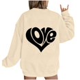 thumbnail image 1 of Xixinqiwan Valentines Day Sweatshirt for Women,Women's Round Neck Raglan Sleeves Long Sleeved Valentine's Day Love Printed Top Sweater, 1 of 4