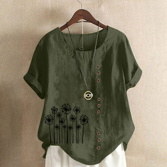 Xixinqiwan Women No Boundaries Tops,Basic T Shirts for Women Short Sleeve Casual Summer Tops Trendy Loose Fit Tshirt Blouse Army Green 3XL