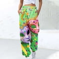 thumbnail image 1 of Xixinqiwan Women Pant Mardi Gras Baggy Pants,Women's Wide Leg Sweatpants High Waisted Baggy Flared Pants Drawstring Athletic Joggers for New Orleans Party Carnival, 1 of 4