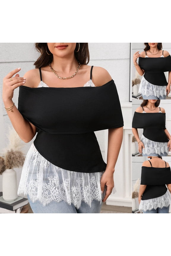 Women Plus Size T Shirts Off the Shoulder Sleeveless Ruched Backless Blouse Flowy Tops for Going Out Black XXXXL