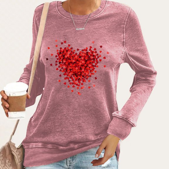 Xixinqiwan Women Pullover Sweatshirts,Women Sweatshirt Love Heart Buffalo Plaid Letter Print Raglans Tops Long Sleeve Shirt