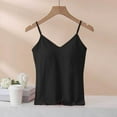 thumbnail image 1 of Xixinqiwan Women Seamless Fitted Camisole Spaghetti Strap Silk Cami Tops Stretchable Knit Tank Undershirt for Layerling, 1 of 8