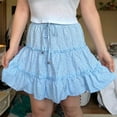 thumbnail image 1 of Xixinqiwan Women Summer Skirts Clearance under $5,Women's Skorts High-Waisted Ruffled Floral Short Skirts Printed A-Line Skirts for Party Wear, 1 of 6