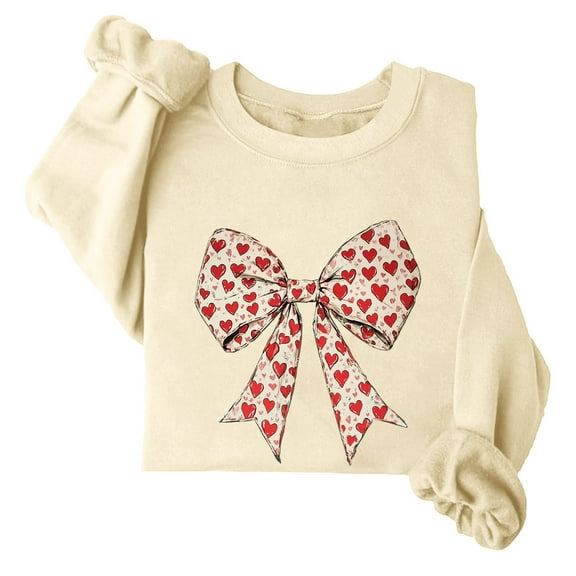 Xixinqiwan Women Sweatshirt Valentines Day Shirt,Womens Love Heart Raglans T-Shirts Casual Long Sleeve Valentine's Day Graphic Tees Tops