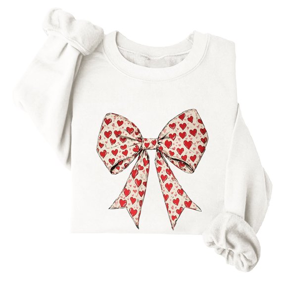 Xixinqiwan Women Sweatshirt Valentines Day Shirt,Womens Love Heart Raglans T-Shirts Casual Long Sleeve Valentine's Day Graphic Tees Tops