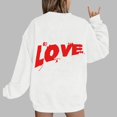 thumbnail image 1 of Xixinqiwan Women Valentine's Day Sweatshirt,Women's Cute Heart Sweatshirts Long Sleeve Tops Spring Fashion Clothes Trendy Holiday Outfits, 1 of 4
