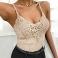 thumbnail image 1 of Xixinqiwan Womens Lace Tank Tops V Neck Spaghetti Strap Camisole Solid Mesh Hollow Out Tank Going Out Tops, 1 of 9