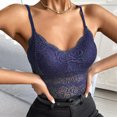thumbnail image 1 of Xixinqiwan Womens Lace Tank Tops V Neck Spaghetti Strap Camisole Solid Mesh Hollow Out Tank Going Out Tops, 1 of 9