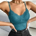 thumbnail image 1 of Xixinqiwan Womens Lace Tank Tops V Neck Spaghetti Strap Camisole Solid Mesh Hollow Out Tank Going Out Tops, 1 of 8