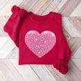 thumbnail image 1 of Xixinqiwan Womens Valentine's Day Graphic Sweatshirt,Women Love Heart Pullover Letter Print Tie Dye Crewneck Long Sleeve Shirt Women Top, 1 of 3