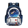 thumbnail image 1 of Xixirimido 17" Large Capacity Backpack for Kids Elementary Bookbag Middle School Bag for Boys & Girls Multi Pockets Rucksack, Astronaut Rocket Space Print, 1 of 8