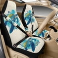 thumbnail image 1 of Xixirimido 5Pcs Car Seat Covers & Seatbelt Covers & Center Console Cover Set Universal Auto Accessories Fit for SUV Sedan Van Truck Leather Front Seat Cover, Sea Turtle, 1 of 8