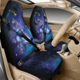 thumbnail image 1 of Xixirimido 5Pcs Car Seat Covers & Seatbelt Covers & Center Console Cover Set Universal Auto Accessories Fit for SUV Sedan Van Truck Leather Front Seat Cover, Galaxy and Wolf, 1 of 8