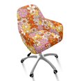 thumbnail image 1 of Xixirimido 70s 80s Hippie Floral Pattern Stretch Office Chair Cover Desk Chair Cover for Armrest Chair Universal Swivel Chair Slipcovers Mid Back Accent Dining Chair Protector, 1 of 7
