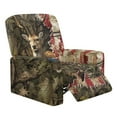 thumbnail image 1 of Xixirimido American Flag Deer Forest Camo Pattern Recliner Chair Cover, 4-Pieces Stretch Recliner Covers for Recliner Chair Soft Reclining Chair Slipcover Furniture Protector for Pets Kids, 1 of 8