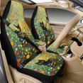 thumbnail image 1 of Xixirimido Automotive Seat Covers for Cars Trucks and SUVs Car Seat Covers for Front Seats with Car Seatbelt Covers & Armrest Box Cover, Set of 5, Black Cat Colorful Floral, 1 of 8