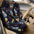 thumbnail image 1 of Xixirimido Automotive Seat Covers for Cars Trucks and SUVs Car Seat Covers for Front Seats with Car Seatbelt Covers & Armrest Box Cover, Set of 5, Black Cat Daisy Starry Night, 1 of 8