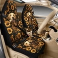 thumbnail image 1 of Xixirimido Automotive Seat Covers for Cars Trucks and SUVs Car Seat Covers for Front Seats with Car Seatbelt Covers & Armrest Box Cover, Set of 5, Golden Retriever Sunflower, 1 of 8