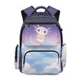 thumbnail image 1 of Xixirimido Axolotl Clouds Galaxy Print Kids Backpack for Girls Preschool Elementary Students Bookbag 17inch Large School Bag Multi-pocket Lightweight Backpacks, 1 of 8