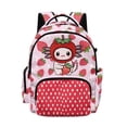 thumbnail image 1 of Xixirimido Axolotl Strawberry Dots Red Pink Print 17" School Backpack for Girls High School Book Bag Cute Backpack Lightweight Middle School Back Pack Daypack Elementary, 1 of 8