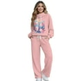 thumbnail image 1 of Xixirimido Axolotls Pink Print Women’s Sweatsuits 2 Piece Outfit Fall Fashion Airport Lounge Sets Long Sleeve Sweatshirt Wide Leg Sweatpants Plus Size Tracksuit, Small, 1 of 7
