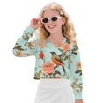 thumbnail image 1 of Xixirimido Baltimore Oriole Roses Casual Shirts for Teen Girls Trendy Kawaii Crop Tops Soft Crewneck Pullover Sweatshirt for School Fall Winter Clothes for 7-8 Years, 1 of 7