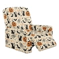thumbnail image 1 of Xixirimido Bats Cats Stars Pumpkins Recliner Chair Cover 4-Pieces Lazyboy Cover for Recliner Chair with Storage Pockets Halloween Furniture Protector for Living Room Printed Sofa Slipcover, 1 of 8