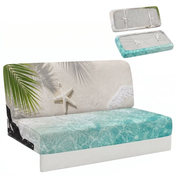 Xixirimido Beach Sea Starfish 2-Piece RV Couch Covers for Jackknife Sofa Bed