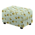 thumbnail image 1 of Xixirimido Bee and Daisy Flower Pattern Ottoman Cover Rectangle Storage Ottoman Slipcover Stretch Footrest Stool Covers with Elastic Band for Rectangle and Square Ottoman, Small, 1 of 7