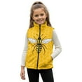 thumbnail image 1 of Xixirimido Bee Honeycomb Yellow Pattern Boys Girls Fleece Vest Sleeveless Stand-up Collar Jacket with Pockets Full-Zip Fall Winter Warm Outerwear for 2T, 1 of 7