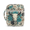 thumbnail image 1 of Xixirimido Bible Cover Case Large Quilted Bible Carrying Case with Handles, Bible Study Supplies & Accessories Christian Gifts for Church, Boho Floral Elk Skull, 1 of 7