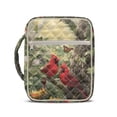 thumbnail image 1 of Xixirimido Bible Cover Case Large Quilted Bible Carrying Case with Handles, Bible Study Supplies & Accessories Christian Gifts for Church, Cardinal Butterfly Forest Floral Pattern, 1 of 7