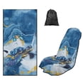 thumbnail image 1 of Xixirimido Blue Marble Sea Turtle Car Seat Cover Towel Sweatproof Gym Seat Protector with Non-Slip Backing Universal Fit Front Seat Mat for Sports, Beach, Swimming, 1 of 8