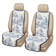 thumbnail image 1 of Xixirimido Blue Toile De Jouy Universal Front Car Seat Protector 2 Piece, Non Slip Quilted Car Seat Covers for Front Seats, Universal Fit, Airbag Compatible, Car Front Seat Cushion, Car Accessories, 1 of 7