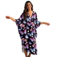 thumbnail image 1 of Xixirimido Butterflies Cherry Blossom Print Women Kaftan Dresses Plus Size Swimsuit Coverup Batwing Sleeve Summer Bathing Suit Caftan Loungewear Beach Cover Up, 1 of 7