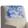 thumbnail image 1 of Xixirimido Butterfly Blue Marble Pattern Recliner Headrest Protector Leather Non Slip Headrest Covers for Recliners Sofa Headrest Covers Furniture Protector for Home, 1Pcs, 1 of 7