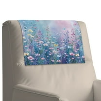 Xixirimido Butterfly Boho Floral Pattern Recliner Chair Head Rest Slipcover Non Slip Waterproof Recliner Chair Cover Leather Sofa Couch Headrest Protector Covers, 3Pcs