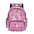 thumbnail image 1 of Xixirimido Butterfly Bows Daisy Pink Print 17" Kids Backpack for Boys & Girls Large School Bags with Multi Pockets Elementary Middle High School Student Bookbag, 1 of 8
