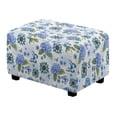 thumbnail image 1 of Xixirimido Butterfly Mandala Hydrangea Floral Pattern Stretch Ottoman Cover Rectangle Footstool Slipcover Folding Storage Stool Protector Nonslip Footrest Ottoman Cover with Elastic Bottom, Small, 1 of 7