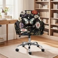 thumbnail image 1 of Xixirimido Butterfly Moon Daisy Flower Pattern Stretch Office Chair Cover Desk Chair Cover for Armrest Chair Universal Swivel Chair Slipcovers Mid Back Accent Dining Chair Protector, 1 of 7
