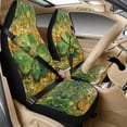 thumbnail image 1 of Xixirimido Car Seat Cover Set of 5 Pieces Front Seat Covers with Matching Seat Belt and Center Console Covers PU Leather Fits Most Vehicles, Green Shamrocks Coins, 1 of 8