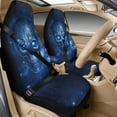 thumbnail image 1 of Xixirimido Car Seat Covers Front Seats Only with Belt Covers Armrest Box Cover 5Pcs Set for SUV Sedan Van Truck PU Leather Seat Protector Automotive Accessories, Skull Starry Sky, 1 of 8