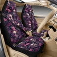 thumbnail image 1 of Xixirimido Car Seat Covers Front Seats Leather Universal Fit for Cars, Vans, Trucks, SUV, Set of 5 Car Seat Protector with Seatbelt Covers & Center Console Cover, Gothic Skulls Roses Floral, 1 of 8